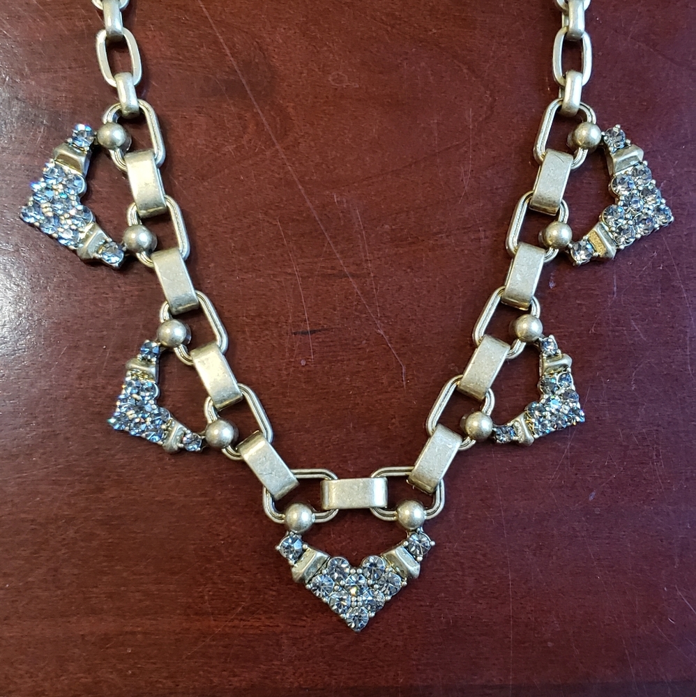 Stella & Dot Goldtone Pave Crystal Necklace